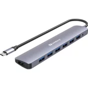 SANDBERG USB-C to 7 x USB 3.0 Hub