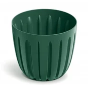 Prosperplast Plastični cvetlični lonček z utorjenim pokrovom, zelen, 16,8 cm, Wario