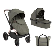 KikkaBoo Kolica Lanah 2in1 set sa tvrdom korpom Army Green (KKB21148)