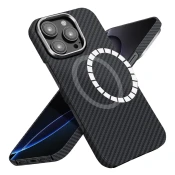 Premium ovitek Techsuit Aramid Fiber z MagSafe podporo za iPhone 16 Pro - black