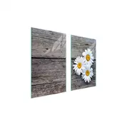 shumee STEKLENA ZAŠČITNA PLOŠČA ZA ŠTEDILNIK 75x52 DAISY