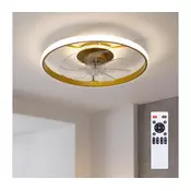 Brilagi - LED stropni ventilator s prigušivanjem LED/66W/230V 55 cm bijela/zlatna + daljinski upravljac