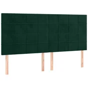 Vidaxl Vzglavje postelje temno zeleno 160x5x118/128 cm žametno