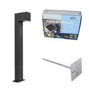 Industrijska zunanja talna svetilka temno siva 65 cm IP44 - Baleno