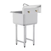 VEVOR Korito za utility enojna skleda 533x1041 cm iz nerjavečega jekla
