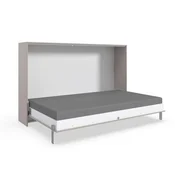 Carryhome ZLOŽLJIVA POSTELJA 120 cm x 200 cm , leseni material siva, sahara