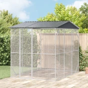 vidaXL Kletka za ptice Anthracite 310x227x247 cm Jeklo