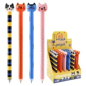 Gel/elastično pisalo JUNIOR Cats 0,7 mm (mix/cena 1 kos) modro polnilo