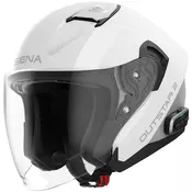 SENA Outstar 2 otvorena motociklistička kaciga sa slušalicama, sjajno bijela
