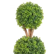 VEVOR Umetno drevo topiarija 3 krogle z loncem višina 1219 cm zelena