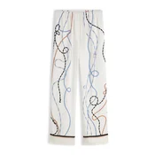TOMMY HILFIGER Hlače Rope Print Relaxed Straight svetlo modra/oranžna/črna/bela