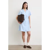 Medicine poletna obleka z lanom