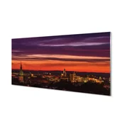 tulup.si Slika na akrilnem steklu Krakov nočna panorama 140x70 cm 4 obešalnika