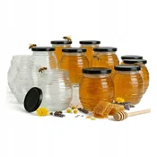 shumee 20x UL stekleni kozarci 380 ml za medene marmelade in konzerve