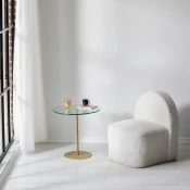 Hanah home Klub sto Chill 50x50x50cm Zlatni