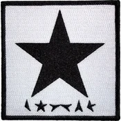 David Bowie Blackstar On White Našitek za šivanje