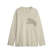 PUMA Essentials Relaxed Big Cat Logo Long Sleeve Tee Men, Clothing, Desert Dust, XXL