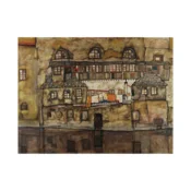 Canvas Slika na platnu House Wall on the River, Egon Schiele, 80 x 60 cm