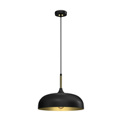 Lestenec na vrvici LINCOLN 1xE27/60W/230V d. 35 cm črna