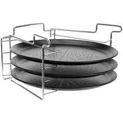 Excellent Houseware Stojalo za peko pice, komplet 3 pladnjev