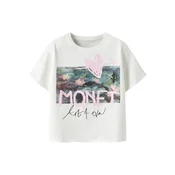 NAME IT Majica modra/rjava/rosé/bela