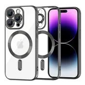 Ovitek Techsuit Luxury Crystal MagSafe za iPhone 14 Pro Max - črn