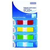 Etiketa, plastika, 4x35 listova, 12x45 mm, DONAU, razne boje 7557001PL-99