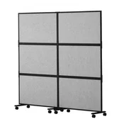 VEVOR Pisarna pregrada 2 panela samostojeća pregrada 1710x930x390 mm svetlo siva