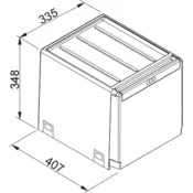 FRANKE POSODA ZA LOČEVANJE ODPADKOV CUBE 40, 2 POSODI