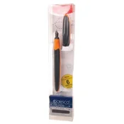 Kemični svinčnik X Pen + 6 kroglic - črno-oranžen