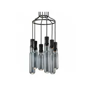 LUNA 96 LUSTER 6*GU10 BLACK/SMOKED GLASS
