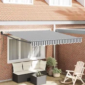 vidaXL Zložljiva tenda antracit in bela 3x2,5 m blago in aluminij