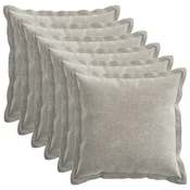 Vidaxl Prevleka za blazino 6 kos HOUTEN Svetlo siva 50 x 50 cm
