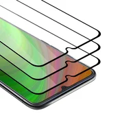 Cadorabo CADORABO Oppo A91 - Zaščitna folija v transparentno s čarno - 3-pack Kaljeno steklo za zaščito zaslona s trdoto 9H in 3D dotikom, (20548195)