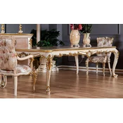 PompA¶A¶s by Casa Padrino luxury baroque dining table Provence beige/white/gold - PompA¶A¶s baroque style dining room table designed by Harald GlA¶A¶ckler