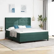 vidaXL vidaXL Postelja Box Spring z Matracem Temno Zeleno 180x200 cm Žamet, (22050986)