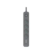 TRACER Prek, 5m, 4x SCHUKO + 3x USB (5V/2.4A)