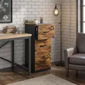 Songmics Predalnik za dokumente 40x41x103 cm rjave barve