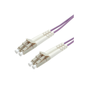 Value Fibre Optic Jumper Cable, 50/125 µm, LC/LC, OM4, purple 10 m fibre optic cable