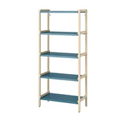 EKENABBEN Odprt regal, trepetlika/modra, 70x34x154 cm