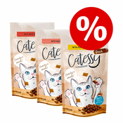 Varčno pakiranje Catessy hrustljavi prigrizki 3x65 g - Z lososom