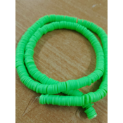 Fimo disk perle 6*1 mm-zelena