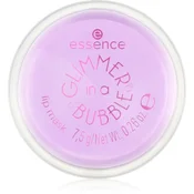 essence GLIMMER IN A BUBBLE vlažilna maska za ustnice z bleščicami odtenek 01 Kiss In A Bubble 7.5 g
