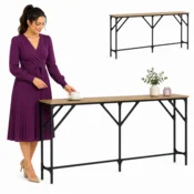 Vidaxl Konzolna mizica sonoma hrast 200x29x75 cm inženirski les