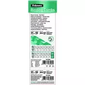 Spirala, plastična, 51 mm, 411-450 listova, FELLOWES, 50 kom., bijela 5350202