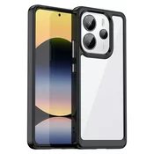 Hibriden ovitek Frame Shield za Xiaomi Redmi Note 14 4G - črn