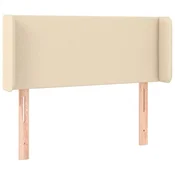 Vidaxl Vzglavje z ušesi krem 93x16x78/88 cm blago