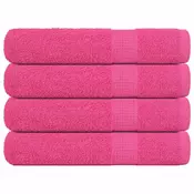 Vidaxl vidaXL Savna brisače, 4 kosi, roza, 80 x 200 cm, 100 % bombaž