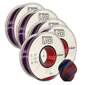 Professional Lab 5x Silk PLA Trojna Barva Večerni Mir filament 1.75mm - Professional Lab Sijajni Filament za 3D Tisk (1kg Kolut)