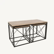 Hanah Home Defne Set Klub stolova, 3 komada, Hrast